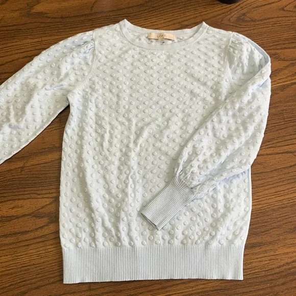 SOLD ❤️Loft Bubble Sweater in Blue🦋 - Picture 7 of 10